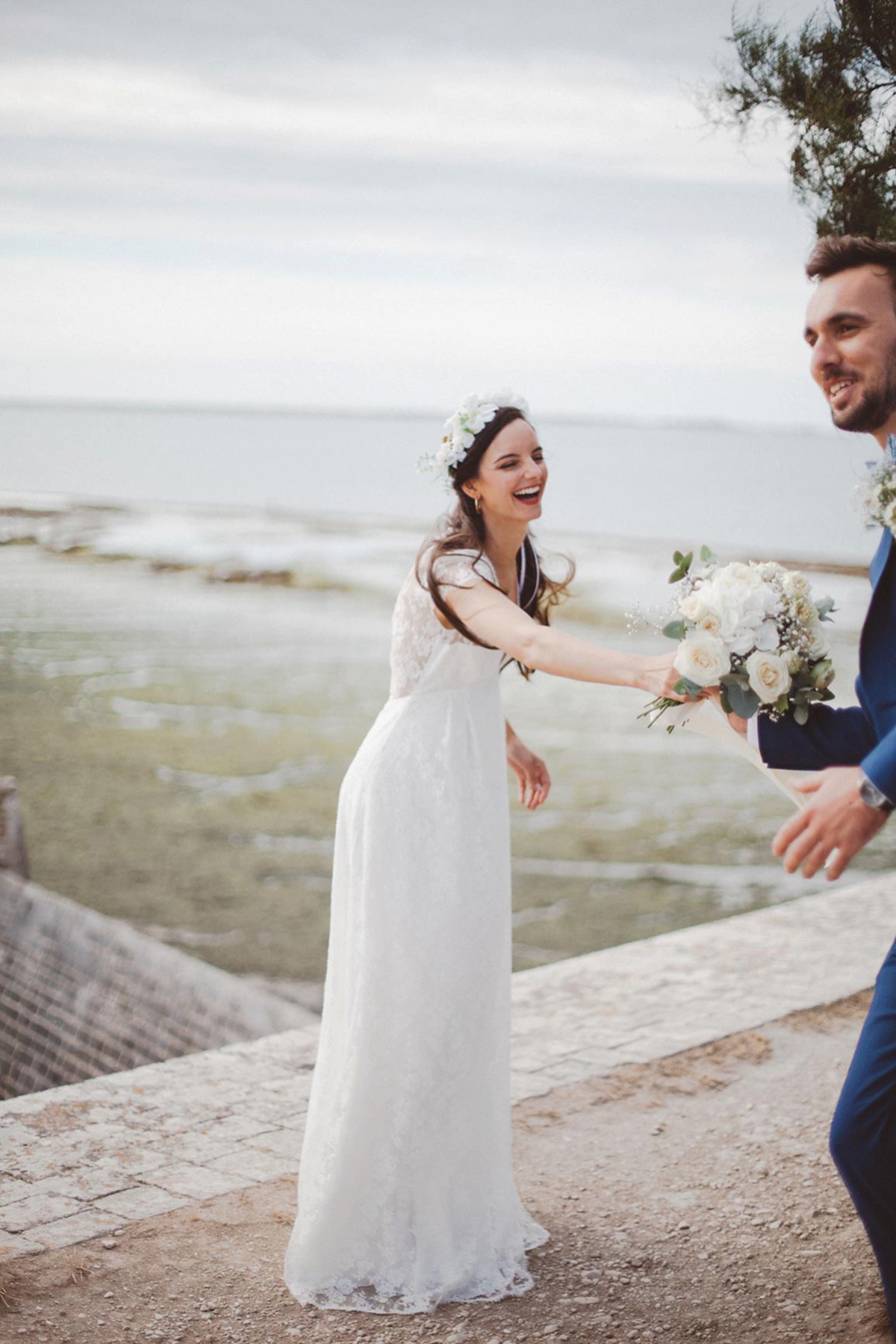 elise hameau bride 35 - Two Dresses For A Chic French Wedding By The Sea elise hameau bride 35