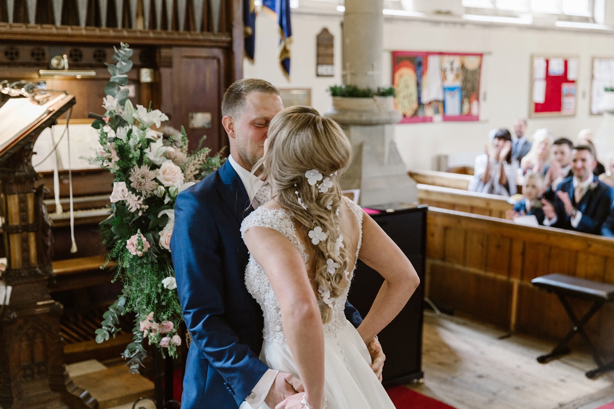 flower crown campervan pastel wedding 13