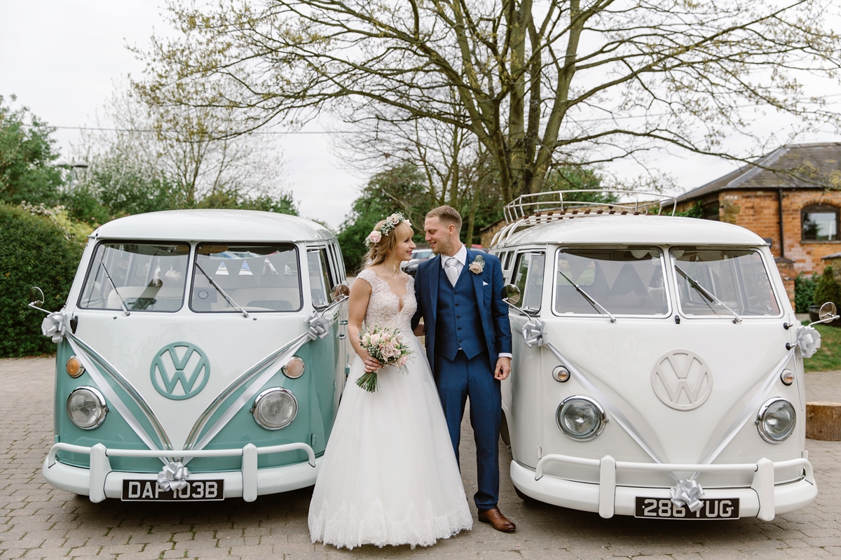 flower crown campervan pastel wedding 22