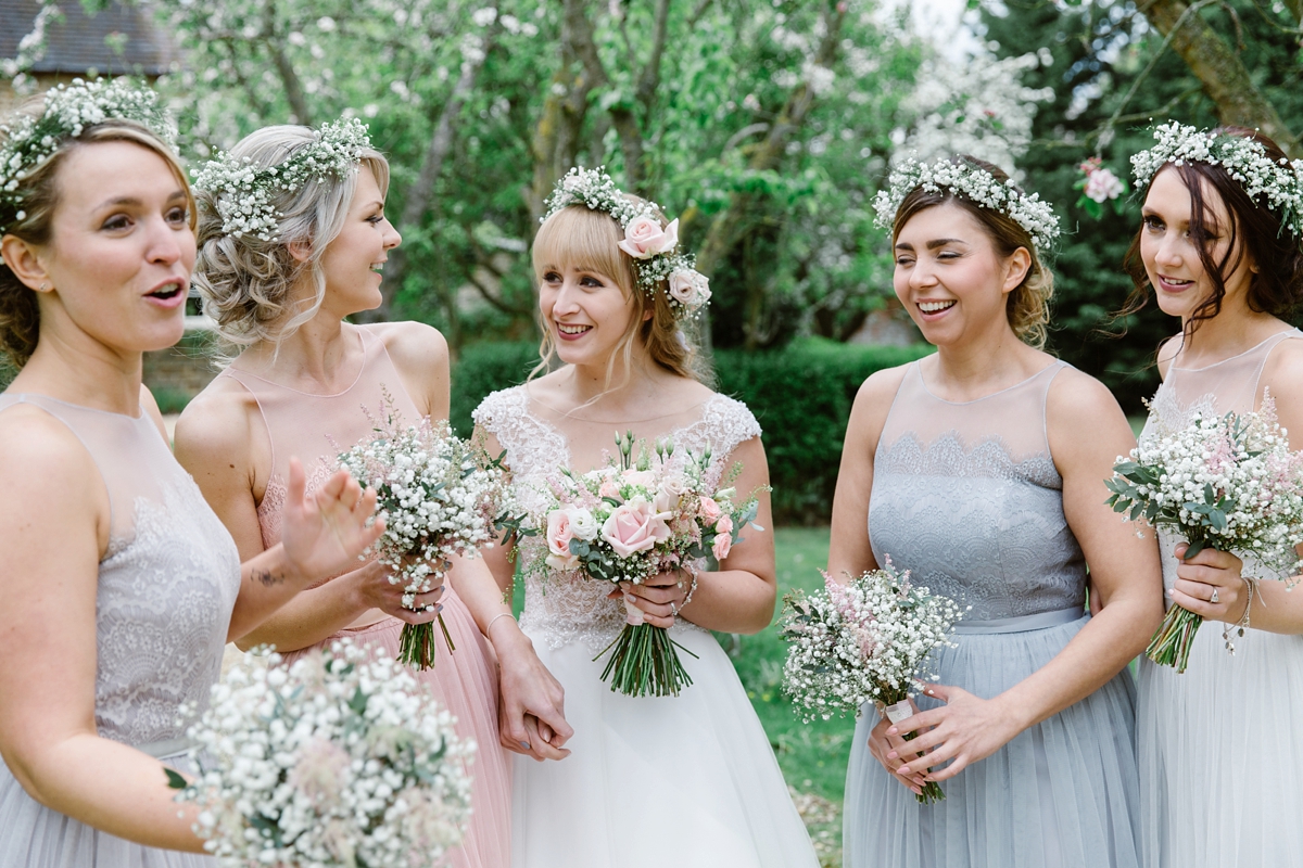 flower crown campervan pastel wedding 25