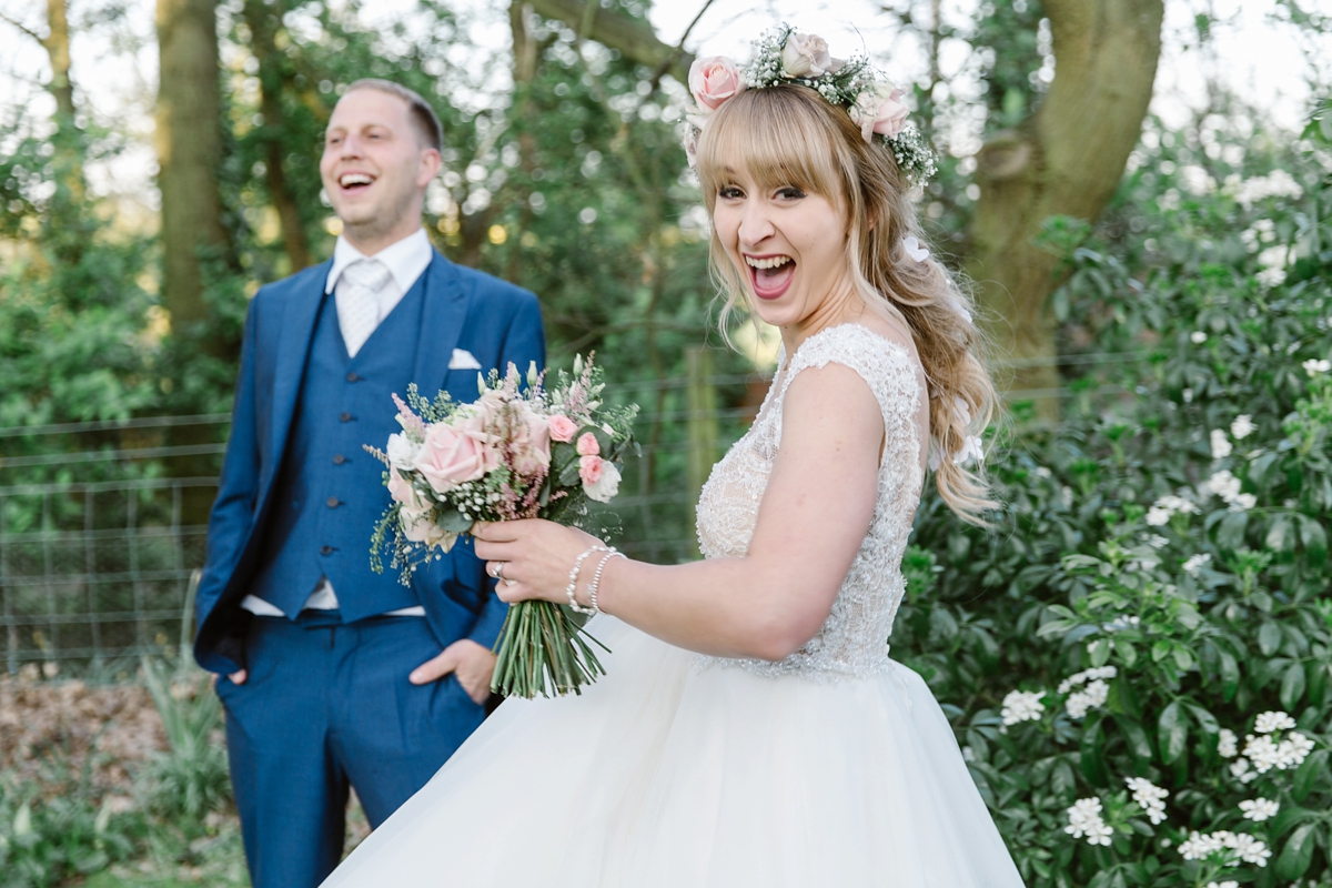 flower crown campervan pastel wedding 52