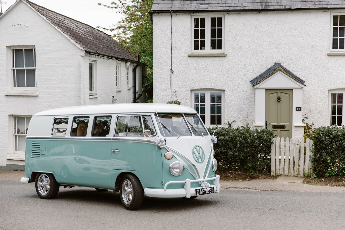 flower crown campervan pastel wedding 9