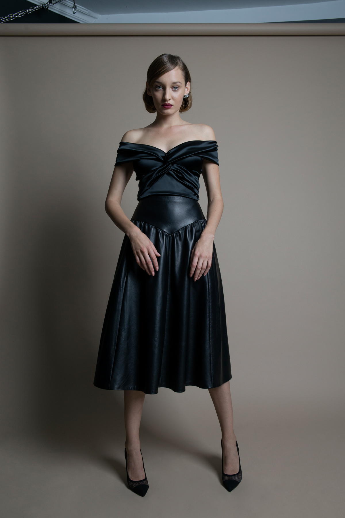 Daffodil corset and Luka leather skirt