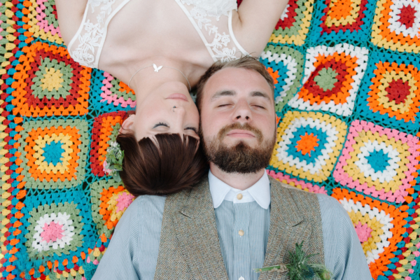 A Justin Alexander Gown for a Wildflower and Butterfly-Inspired Wedding