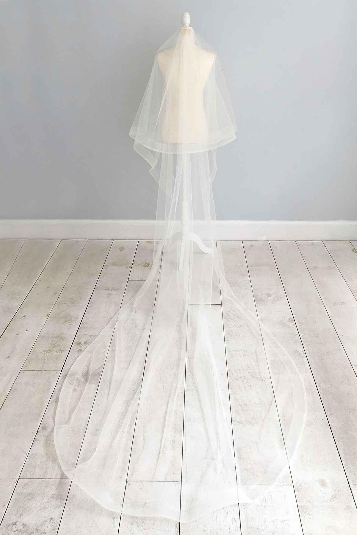 Horse hair edge two tier wedding veil Atlas 2 - Handmade With Love – Bridal Accessories From Britten + Free Delivery On All Orders Horse hair edge two tier wedding veil Atlas 2