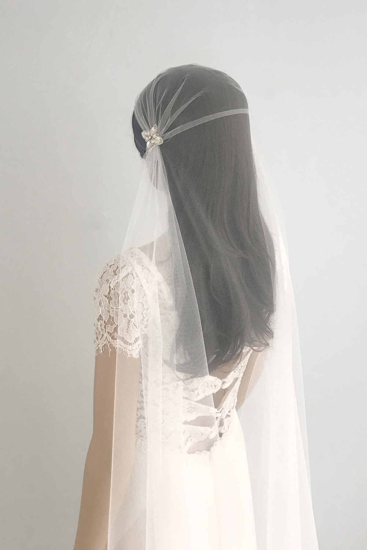 Juliet cap wedding veil with embellishment 1 - Handmade With Love – Bridal Accessories From Britten + Free Delivery On All Orders Juliet cap wedding veil with embellishment 1