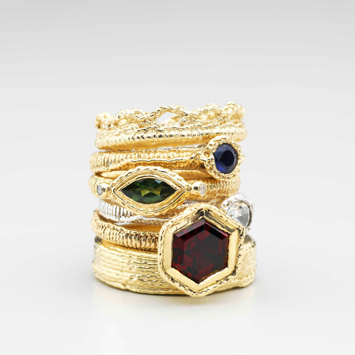 Ebba Goring Gold rings stack - Your Invitation To All About Love Bridal Market, Edinburgh, Sunday 22nd October 2017 Ebba Goring Gold rings stack