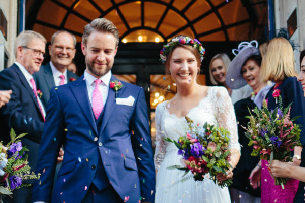 Dana Bolton Lace And Bright Blooms For An Intimate London Wedding