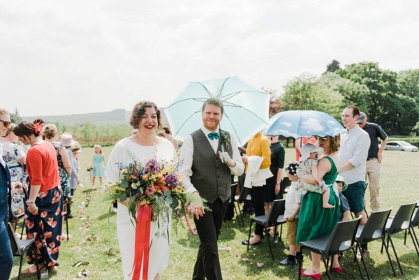 A Short, Chic ASOS Dress for an Expectant Bride and her Delightful Outdoor Wedding