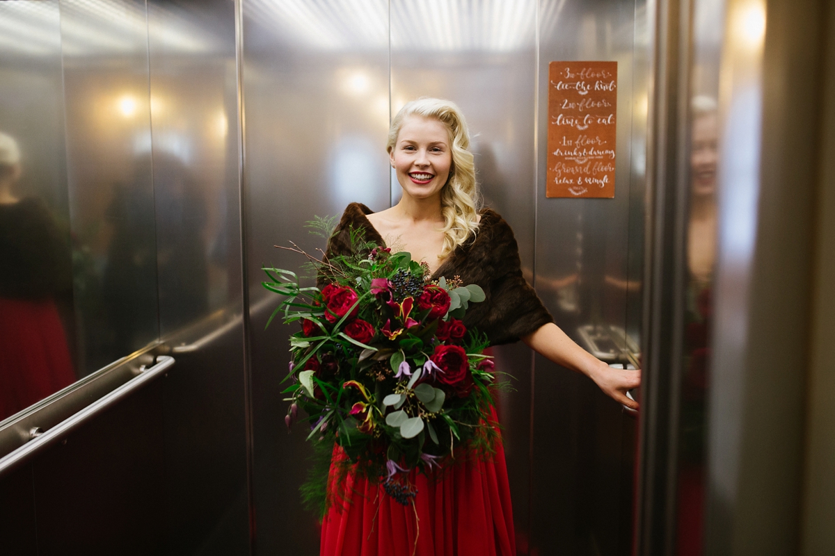 old hollywood glamour red wedding dress 17