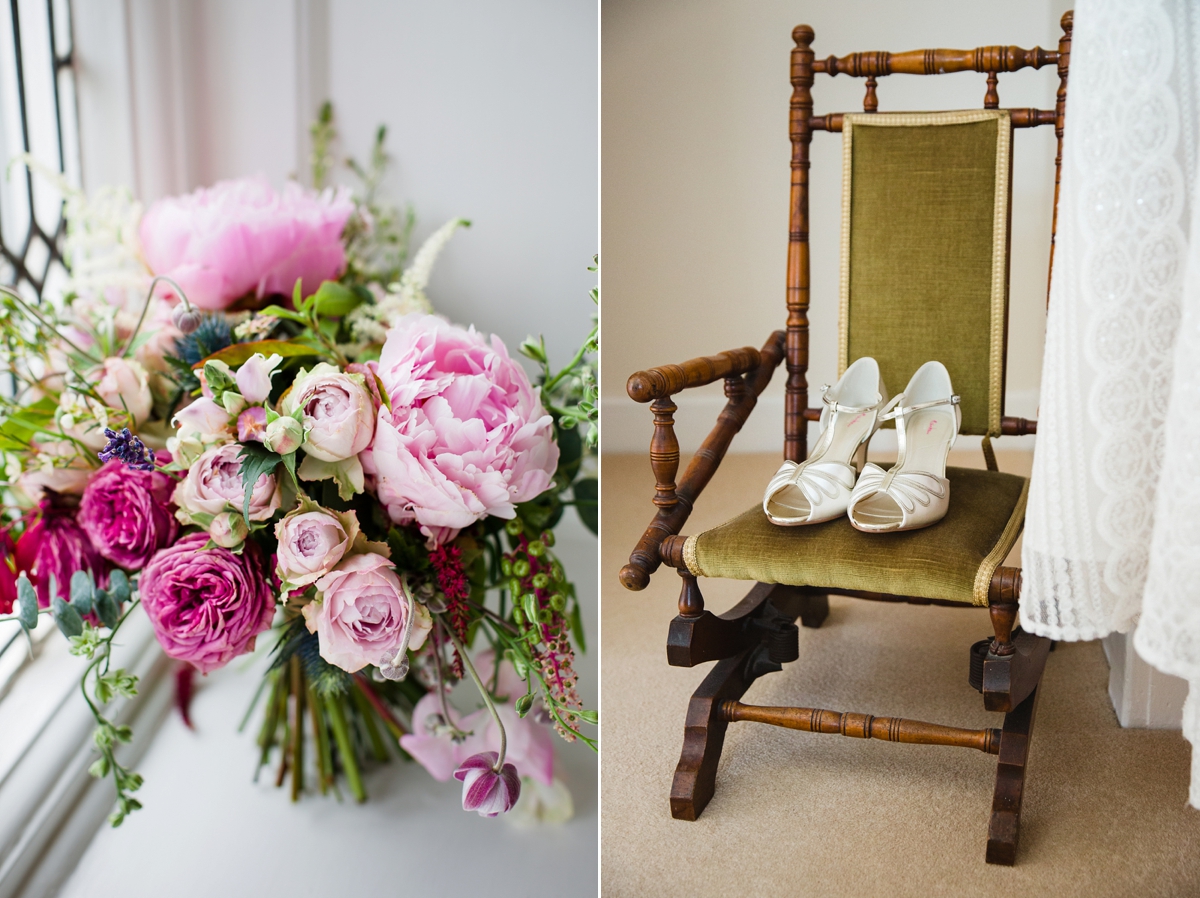 watters dress london nottingham wedding 1 - A Backless Watters Wedding Dress and Pretty Pink Peonies watters dress london nottingham wedding 1