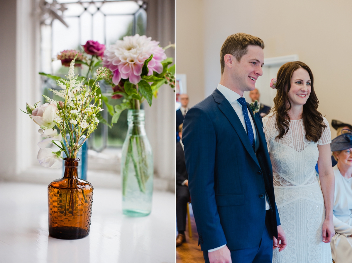 watters dress london nottingham wedding 23 - A Backless Watters Wedding Dress and Pretty Pink Peonies watters dress london nottingham wedding 23