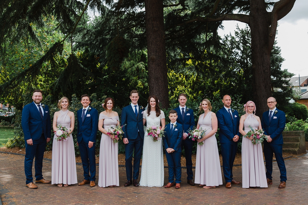 watters dress london nottingham wedding 35 - A Backless Watters Wedding Dress and Pretty Pink Peonies watters dress london nottingham wedding 35