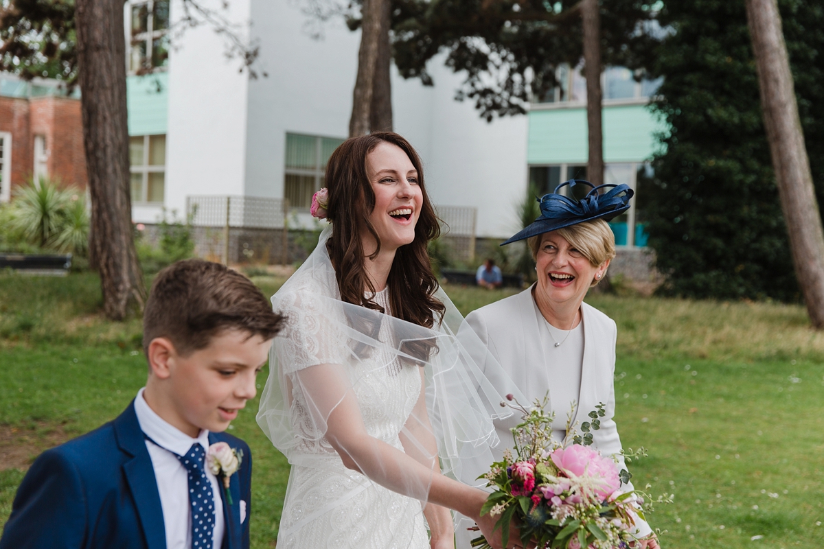watters dress london nottingham wedding 4 - A Backless Watters Wedding Dress and Pretty Pink Peonies watters dress london nottingham wedding 4