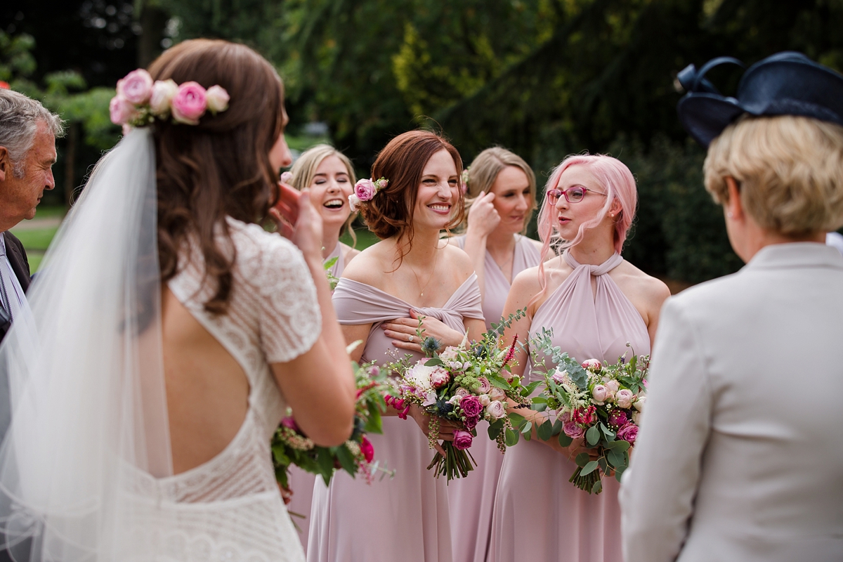 watters dress london nottingham wedding 8 - A Backless Watters Wedding Dress and Pretty Pink Peonies watters dress london nottingham wedding 8
