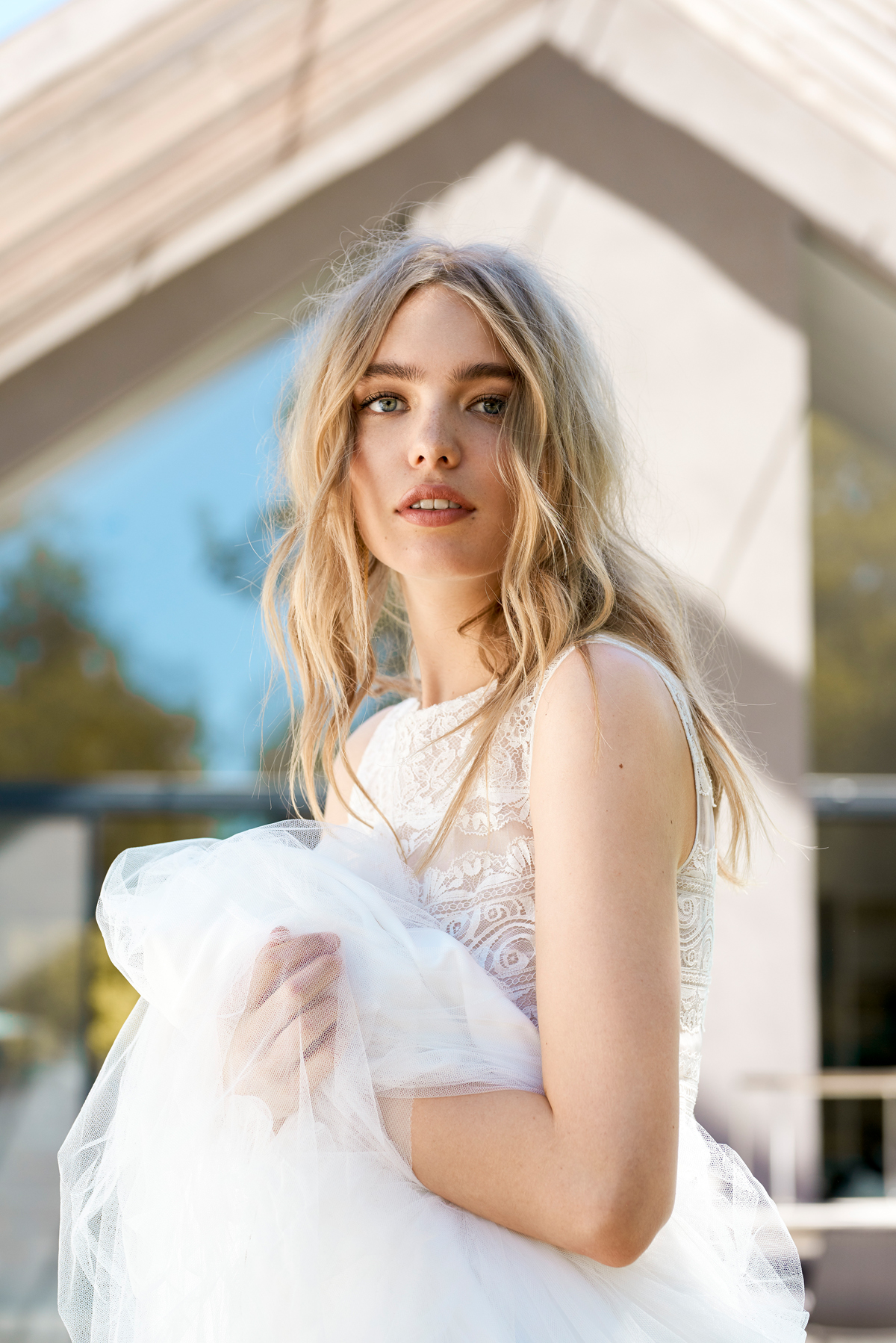 Marylise 2018 Sparkle 1 C close up front 2 Color HR - Relaxed and Bohemian Bridal Chic – The 2018 Collection From Marylise Marylise 2018 Sparkle 1 C close up front 2 Color HR