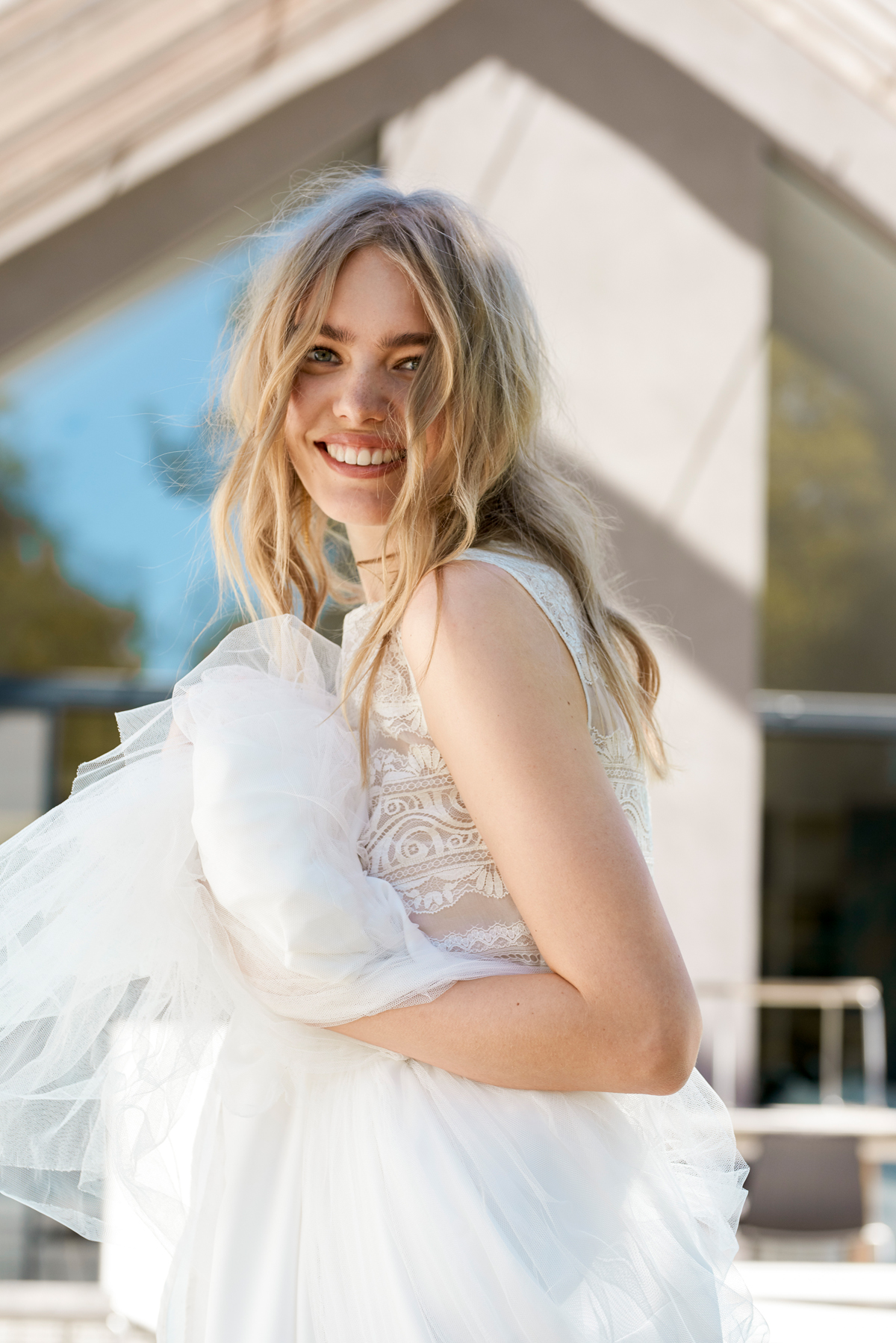 Marylise 2018 Sparkle 1 C close up front 3 Color HR - Relaxed and Bohemian Bridal Chic – The 2018 Collection From Marylise Marylise 2018 Sparkle 1 C close up front 3 Color HR