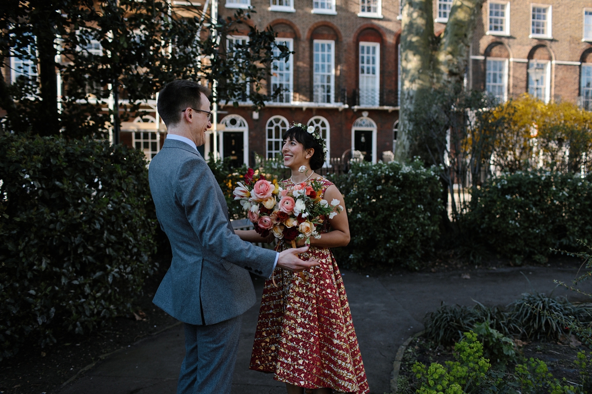 alternative red embroidered wedding dress 8