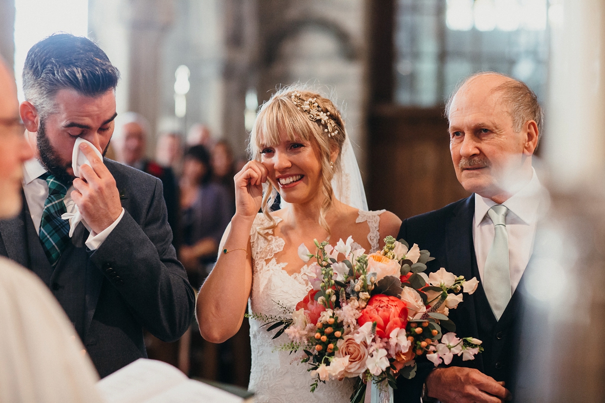 pronovias pink mint cornwall barn wedding 19 - A Pronovias gown + Pinks and Mints for a Cornish Barn Wedding pronovias pink mint cornwall barn wedding 19