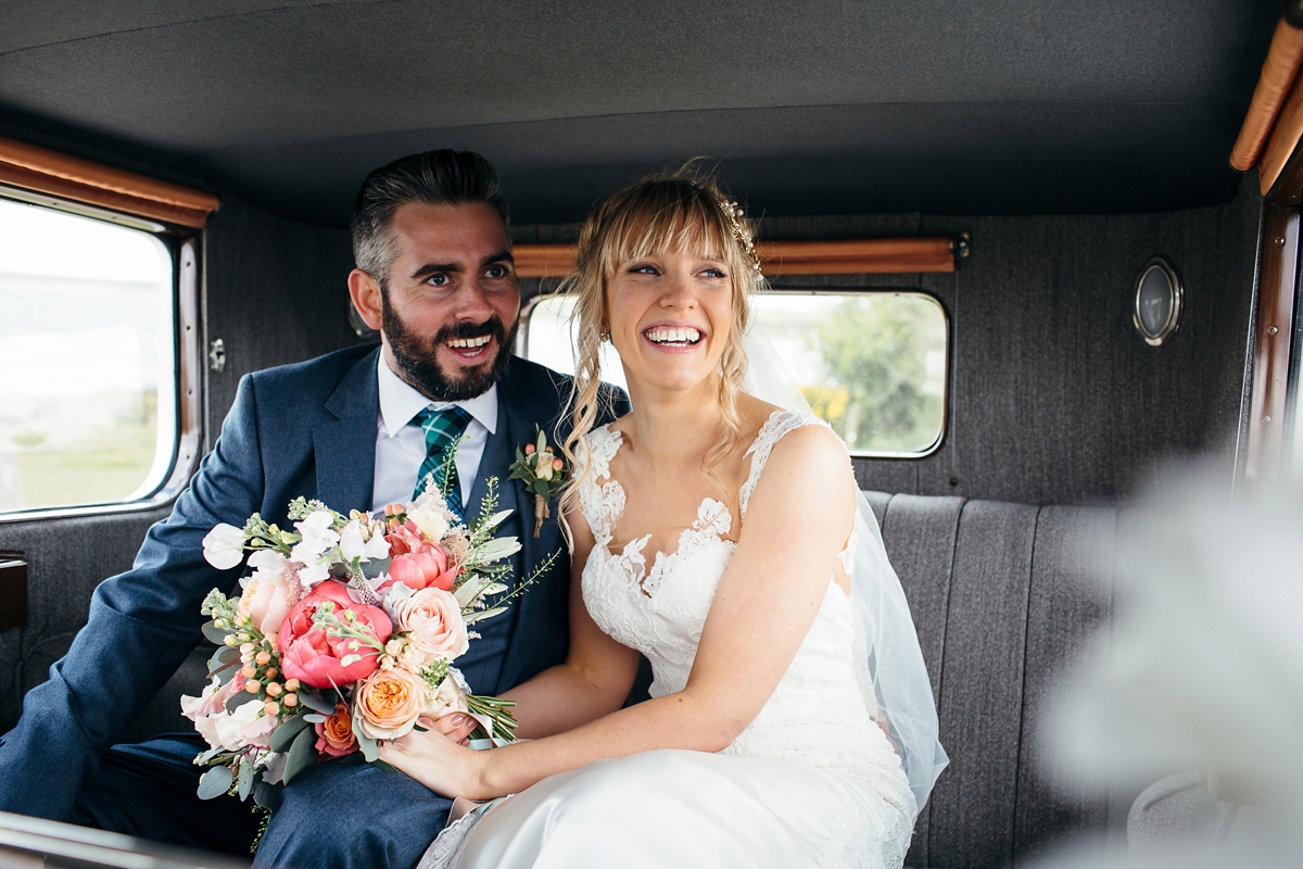 pronovias pink mint cornwall barn wedding 29 - A Pronovias gown + Pinks and Mints for a Cornish Barn Wedding pronovias pink mint cornwall barn wedding 29