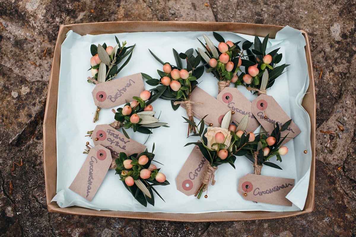 pronovias pink mint cornwall barn wedding 3
