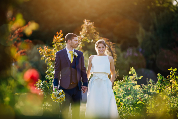 A Modern Contemporary Jesús Peiró Gown For An Intimate Secret Garden Wedding