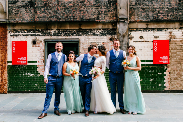 A Willow by Watters Two Piece for a Bright and Colourful Wedding on London’s Southbank