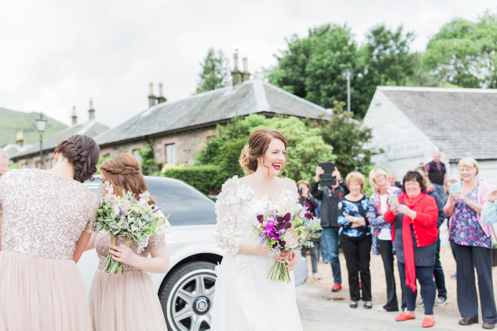 A Beautiful Bespoke Dress for a Boat Ceremony and Village Hall Wedding in Scotland 2 SUZANNE LI PHOTOGRAPHY KILLEARN VILLAGE HALL LK 56