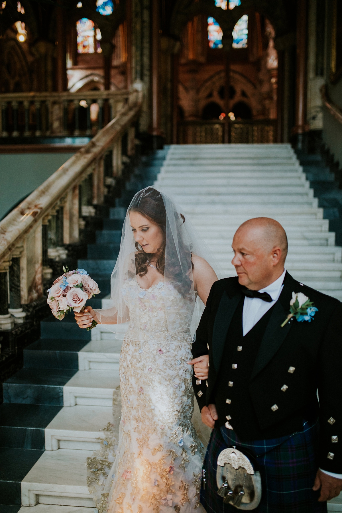ian stuart bride 25 - A Magnificent Scottish Castle Wedding on an Island ian stuart bride 25