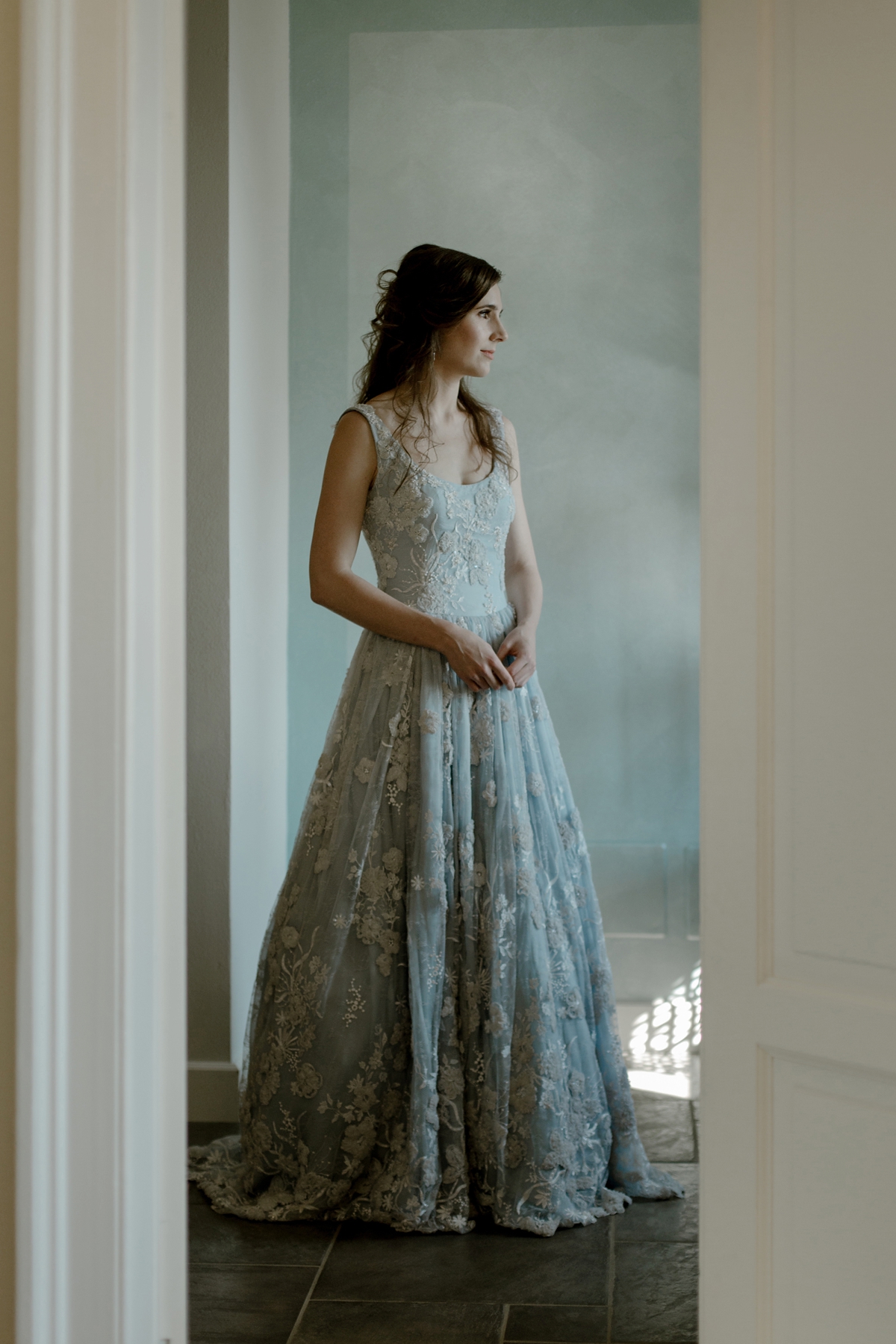 italy blue wedding dress 5