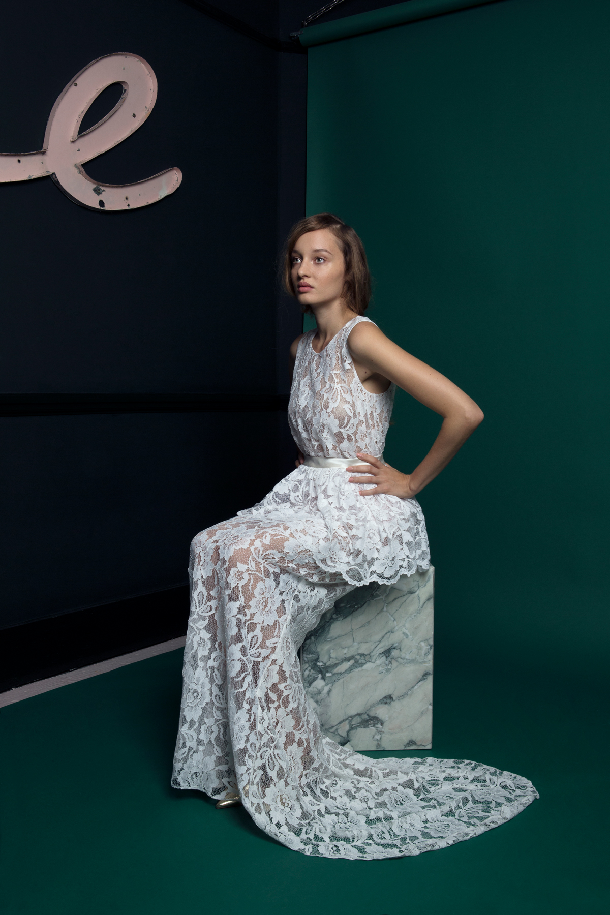ANCHOR DRESS PEPLUM SIDE VIEW - Introducing the Exquisite New Atlantis Collection by Halfpenny London ANCHOR DRESS PEPLUM SIDE VIEW