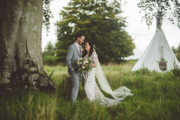 The Long Sleeved Obelia Dress by Temperley for a Flower-Filled Festival Inspired Wedding