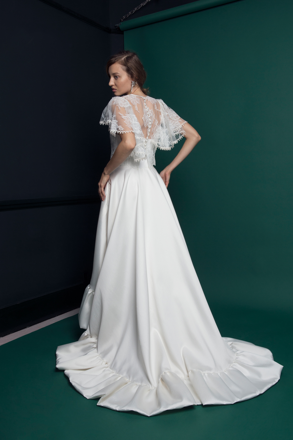 BREEZE DRESS RIDLEY LACE TOP BACK VIEW - Introducing the Exquisite New Atlantis Collection by Halfpenny London BREEZE DRESS RIDLEY LACE TOP BACK VIEW