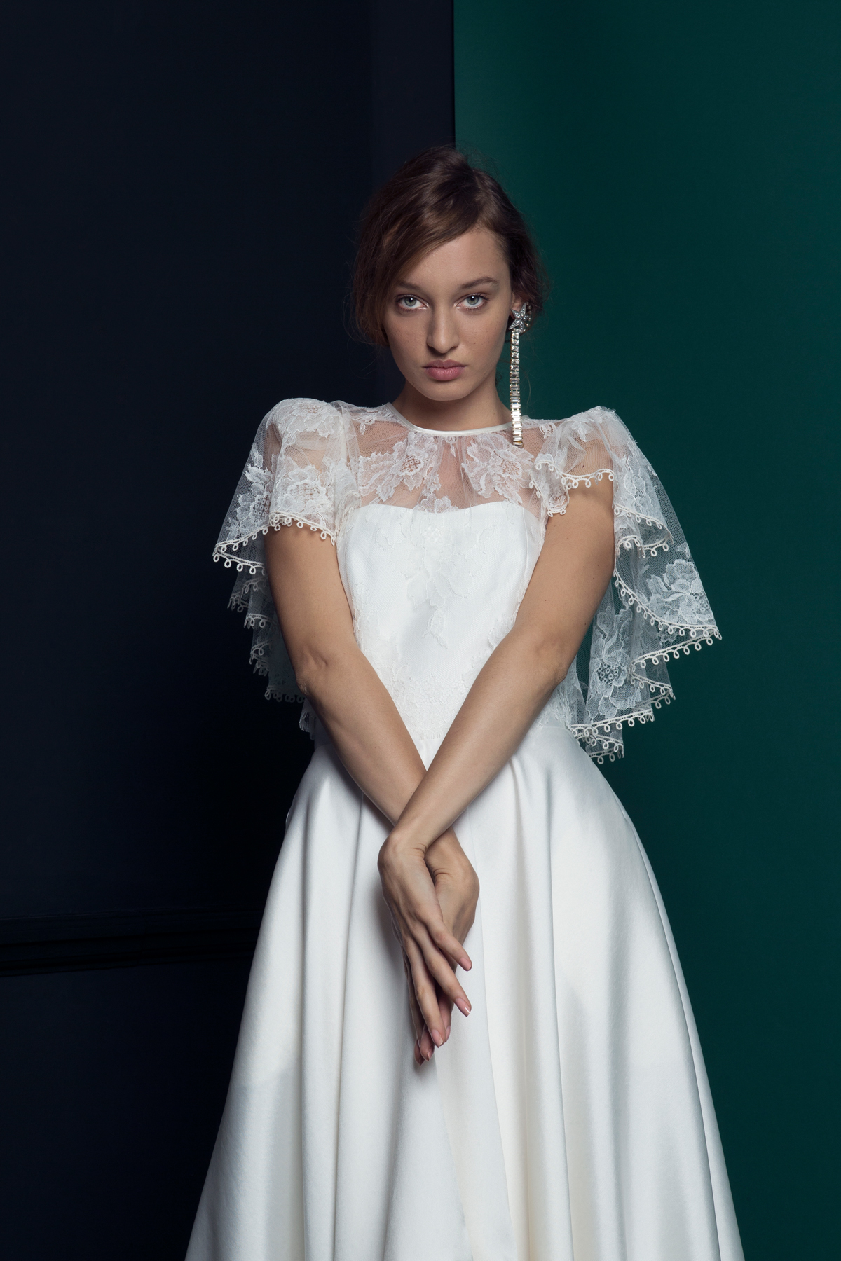 BREEZE DRESS RIDLEY LACE TOP FRONT VIEW - Introducing the Exquisite New Atlantis Collection by Halfpenny London BREEZE DRESS RIDLEY LACE TOP FRONT VIEW