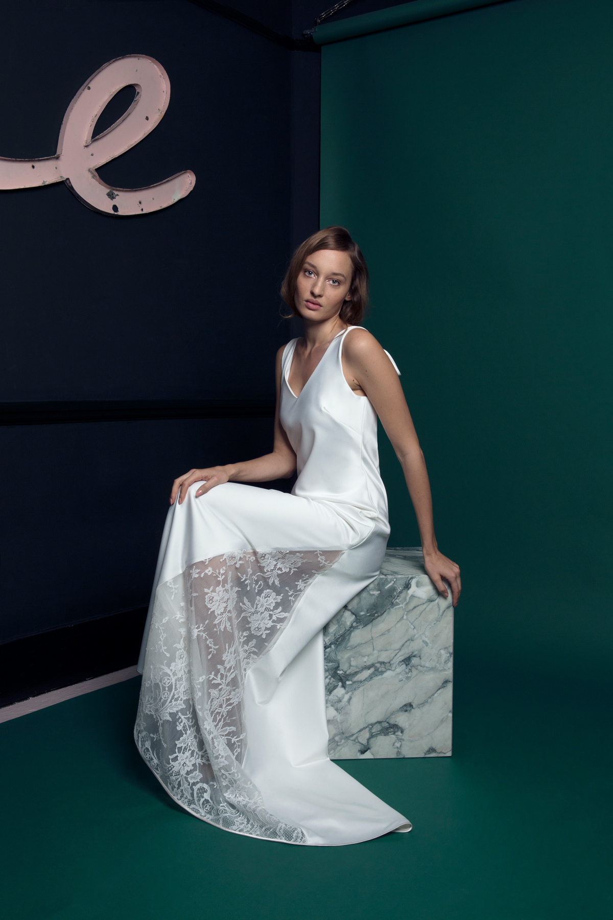 CORAL LACE DRESS SIDE VIEW - Introducing the Exquisite New Atlantis Collection by Halfpenny London CORAL LACE DRESS SIDE VIEW