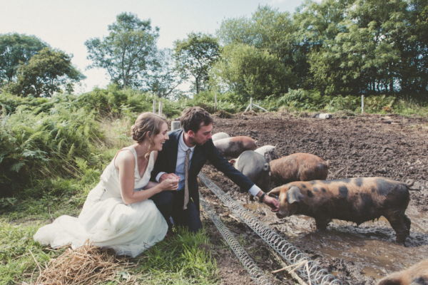 An Upcycled Charity Shop Dress For A Child-Friendly River Cottage Wedding