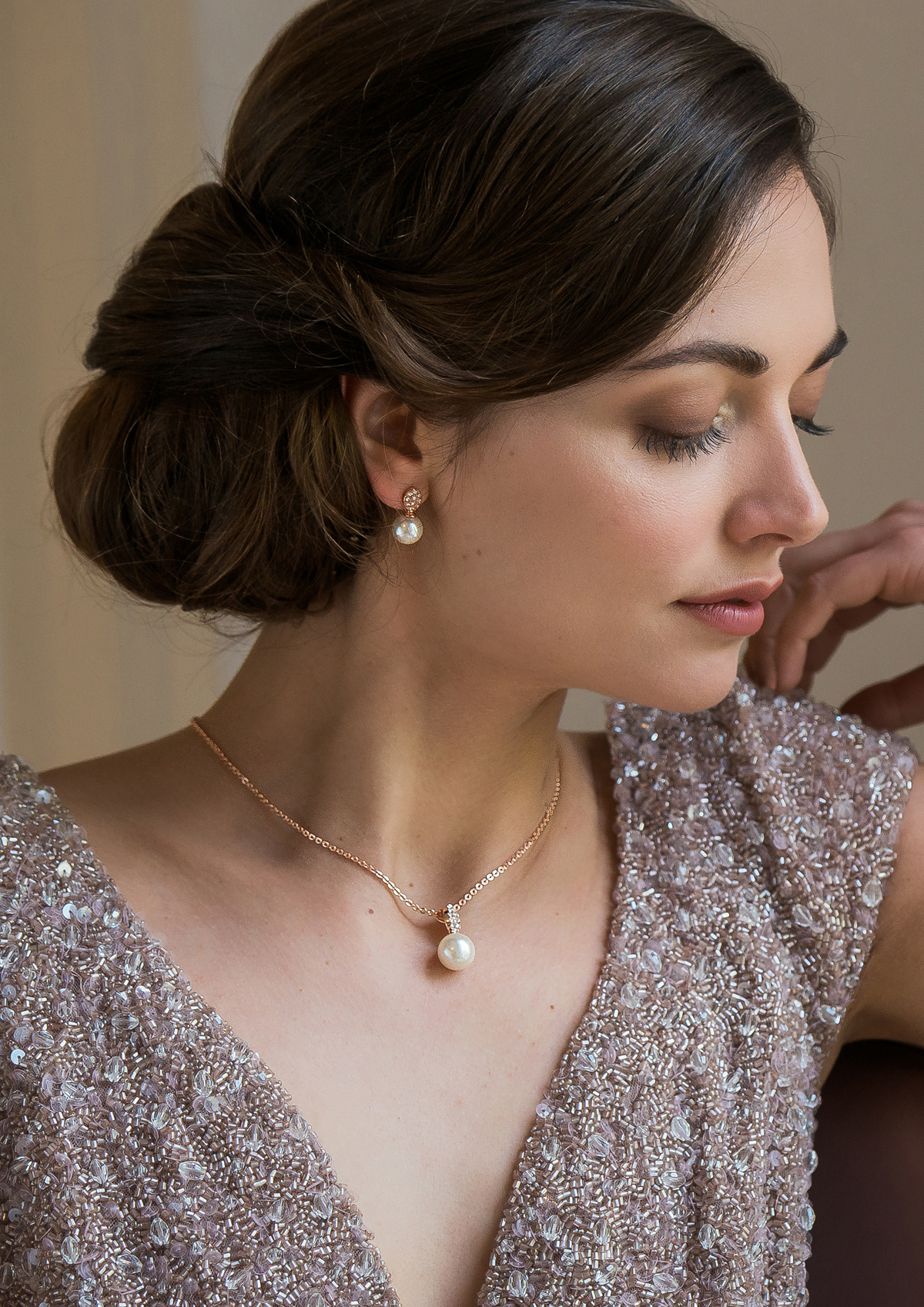 Glitzy Secrets Elegance of Rose Gold Earrings £16