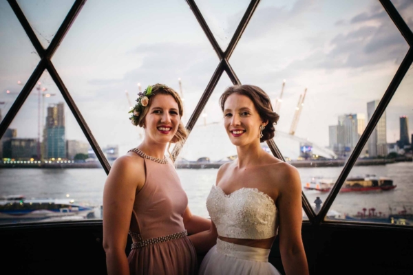 Charlotte Balbier Bridal Separates for a Modern London Wedding at Trinity Wharf