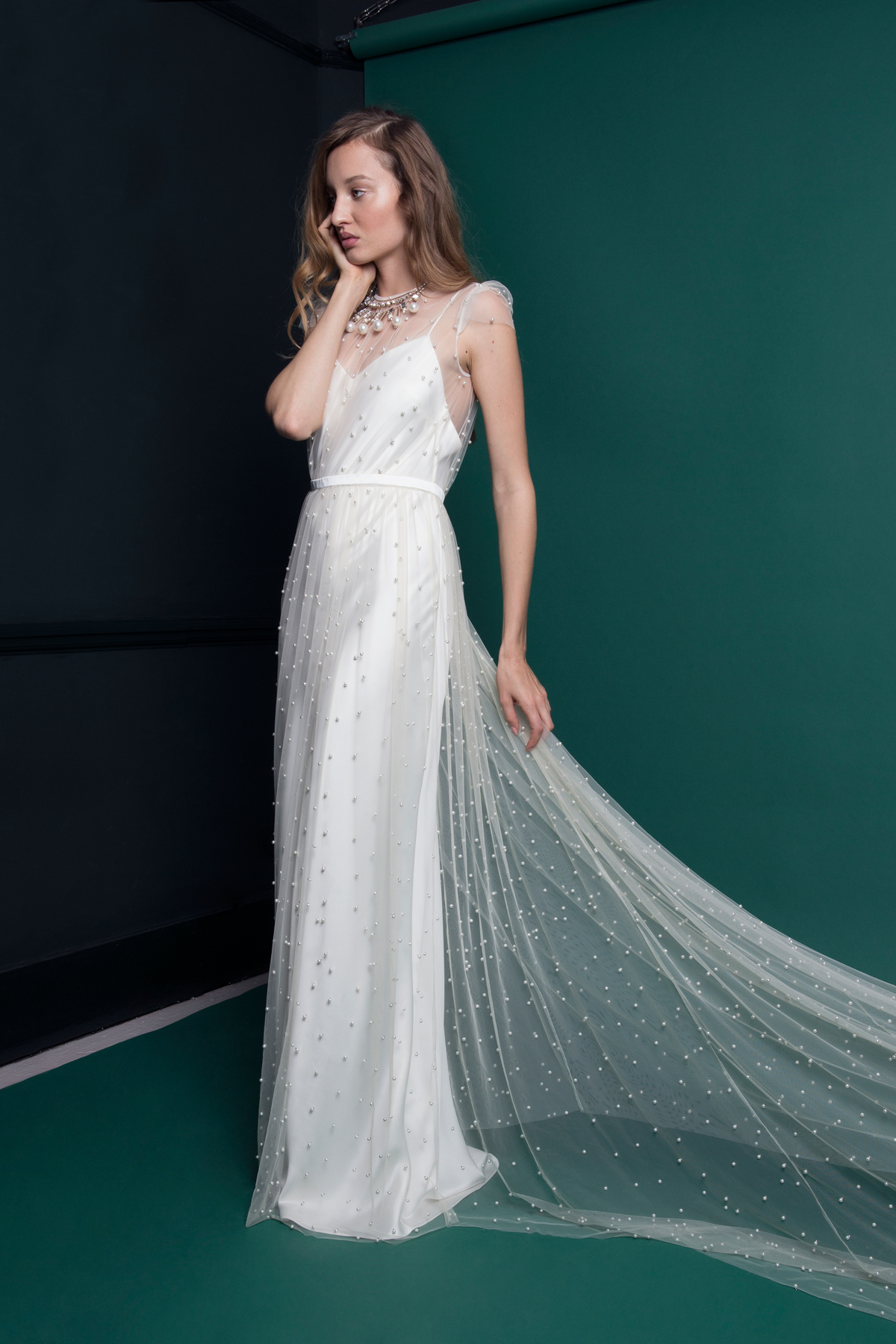 PEARL DRESS SIDE VIEW 1 1 - Introducing the Exquisite New Atlantis Collection by Halfpenny London PEARL DRESS SIDE VIEW 1 1