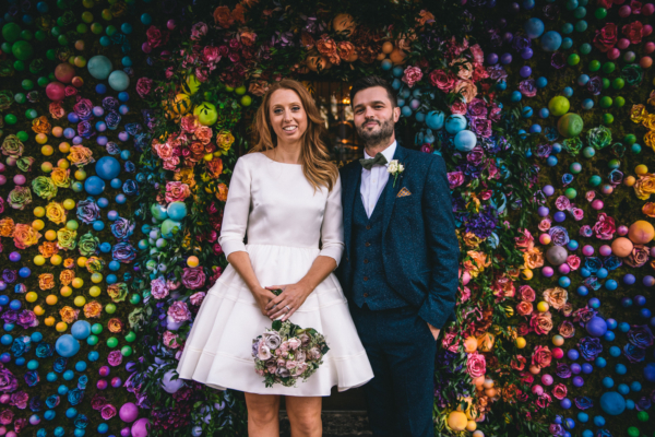 A Short Delphine Manivet Dress for an Intimate, Elegant and Fun City Wedding