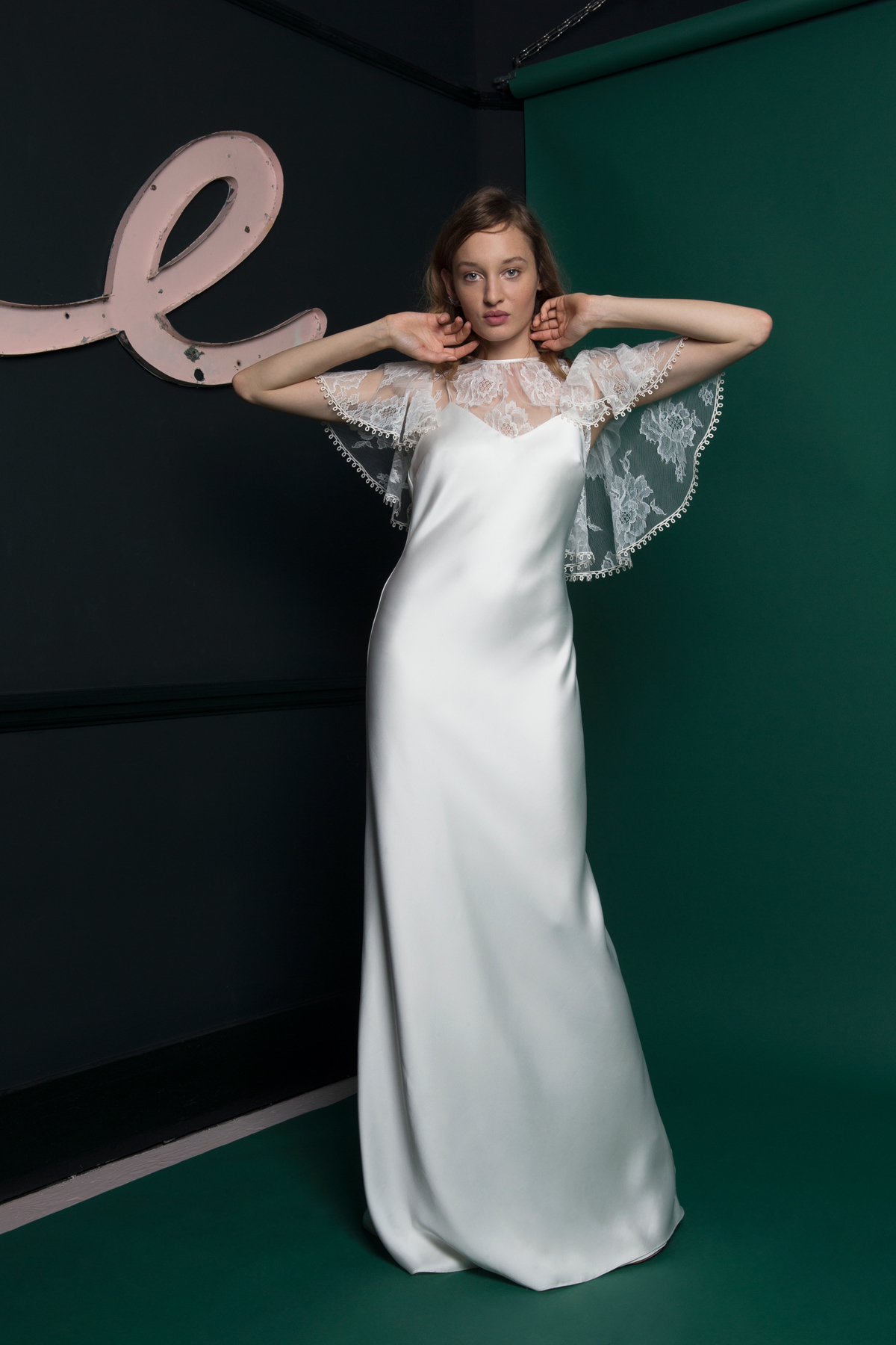 RIDLEY LACE TOP IRIS SLIP - Introducing the Exquisite New Atlantis Collection by Halfpenny London RIDLEY LACE TOP IRIS SLIP
