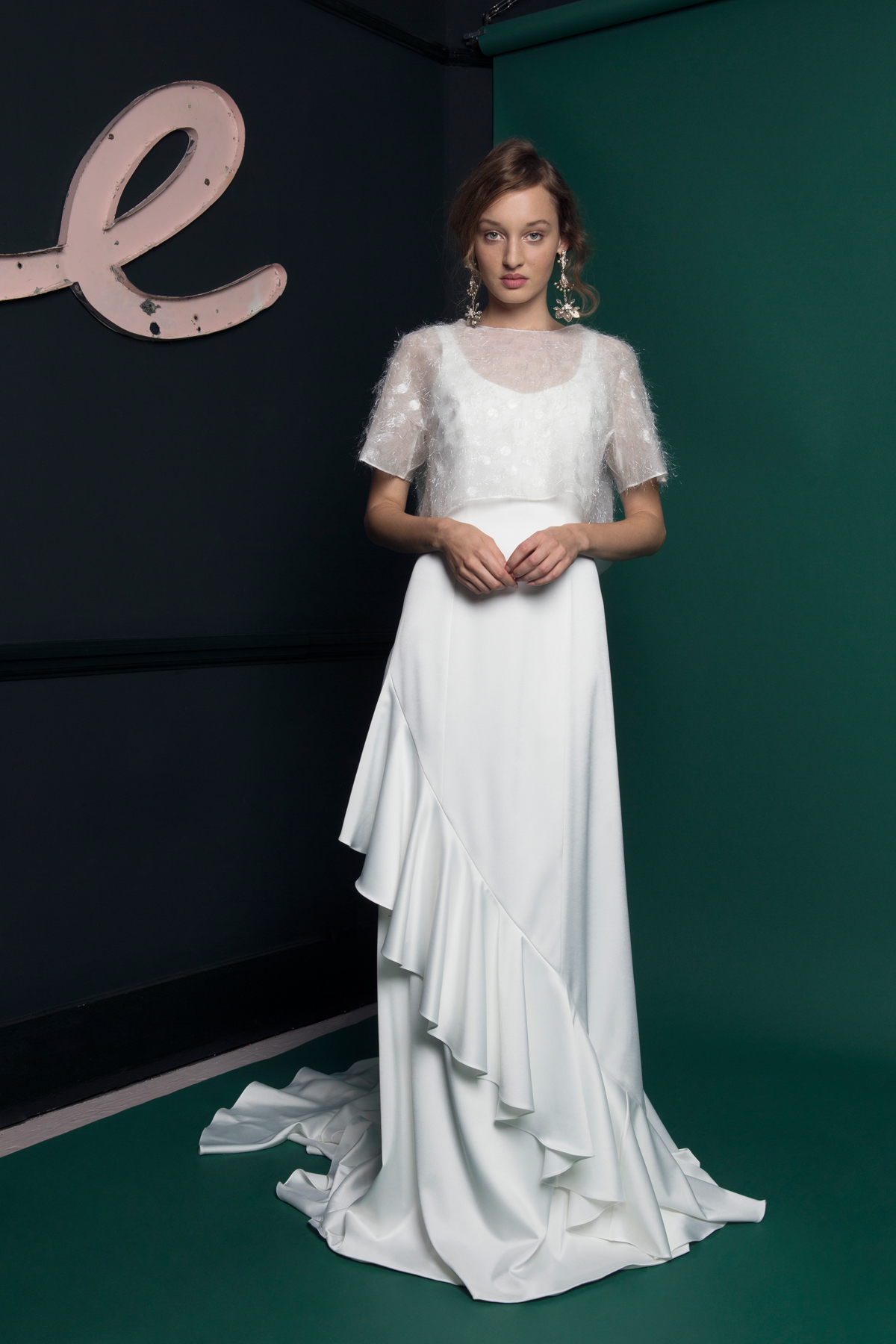 WAVE DRESS CLOUD TOP FRONT VIEW - Introducing the Exquisite New Atlantis Collection by Halfpenny London WAVE DRESS CLOUD TOP FRONT VIEW