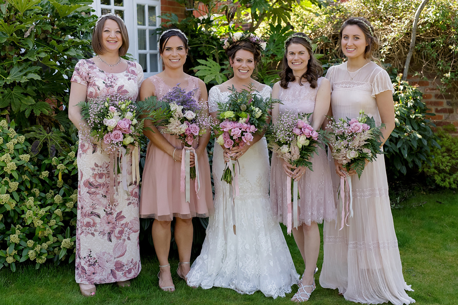 bridesmaids in pink