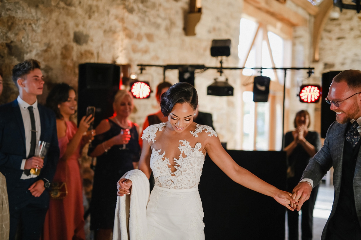 figure hugging pronvias dress barn wedding 68