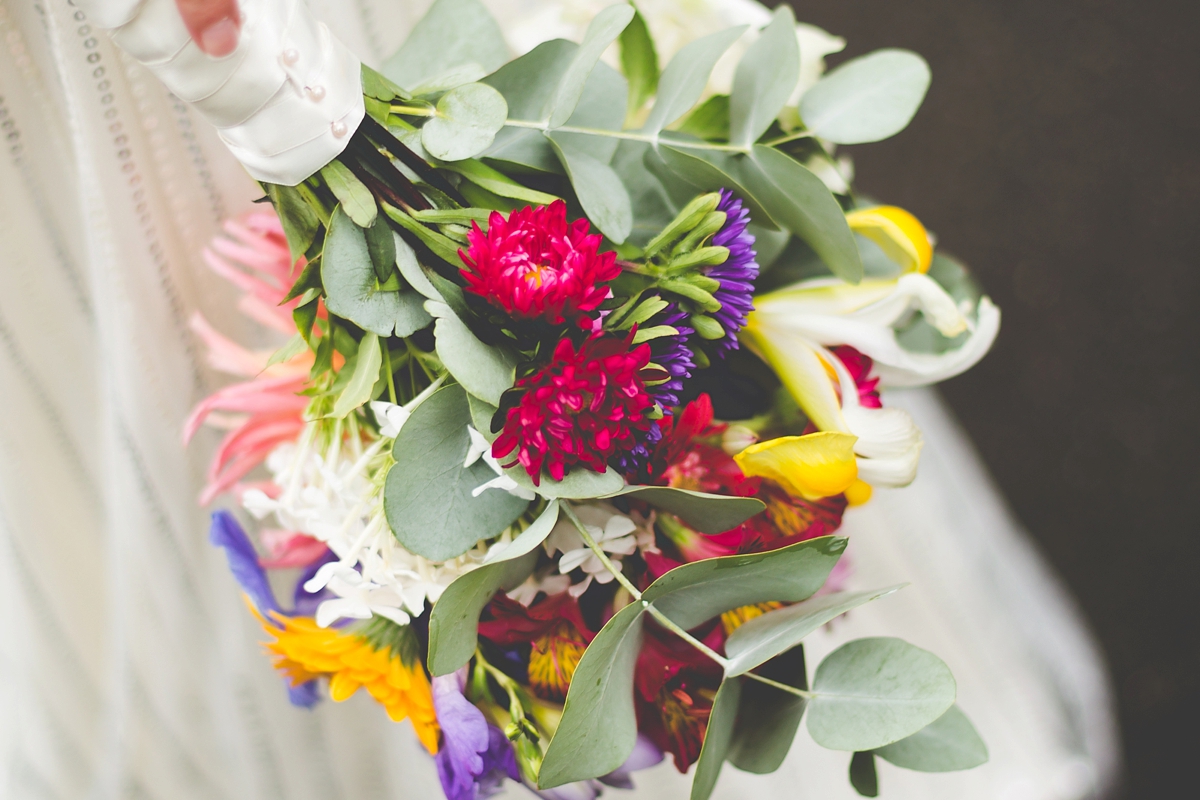 jenny packham colourful flowers wedding 30