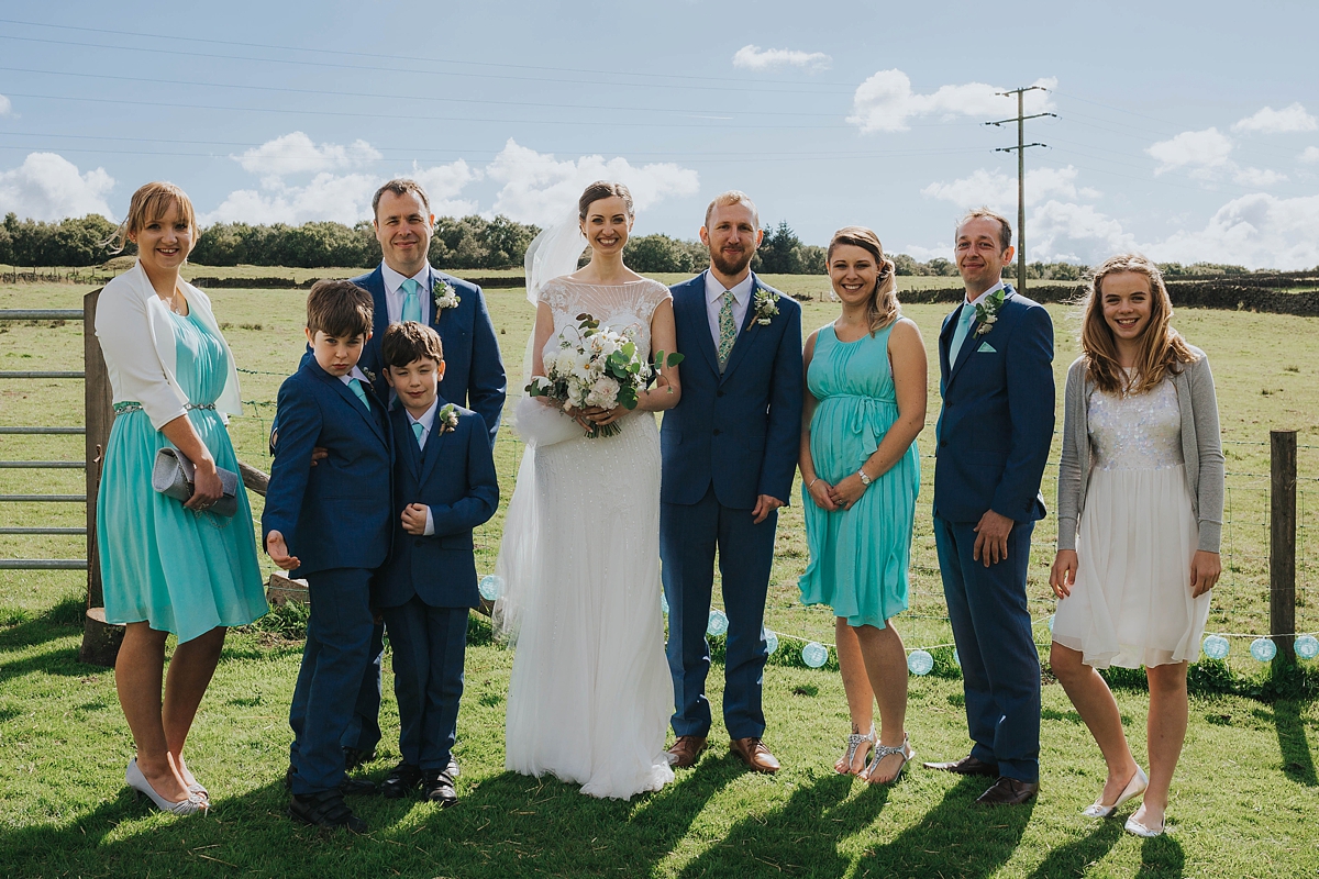 pronovias dress barn wedding 17 - A Pronovias Gown for a Relaxed Barn Wedding in Shades of Green and White pronovias dress barn wedding 17