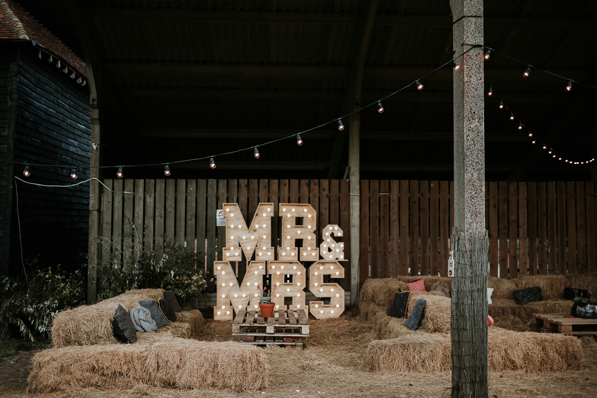 rue de seine dress rustic barn wedding 19