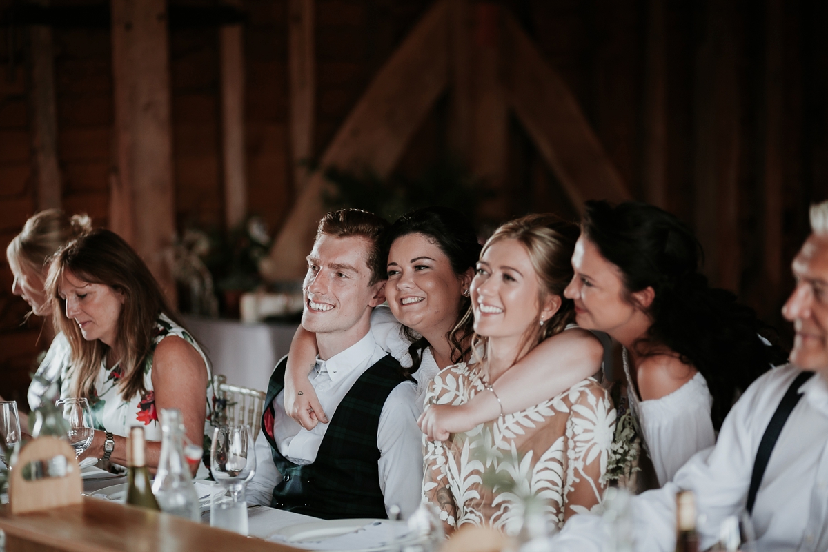 rue de seine dress rustic barn wedding 21