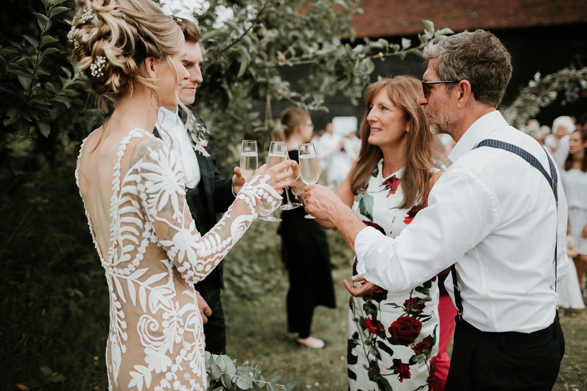 rue de seine dress rustic barn wedding 37