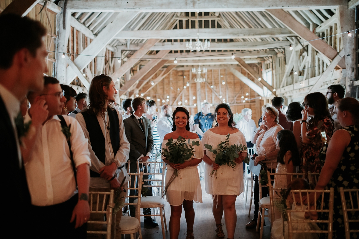 rue de seine dress rustic barn wedding 46